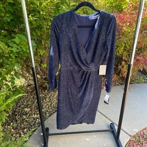 Liquid Jersey Long Sleeve Faux Wrap Dress
JULIA JORDAN